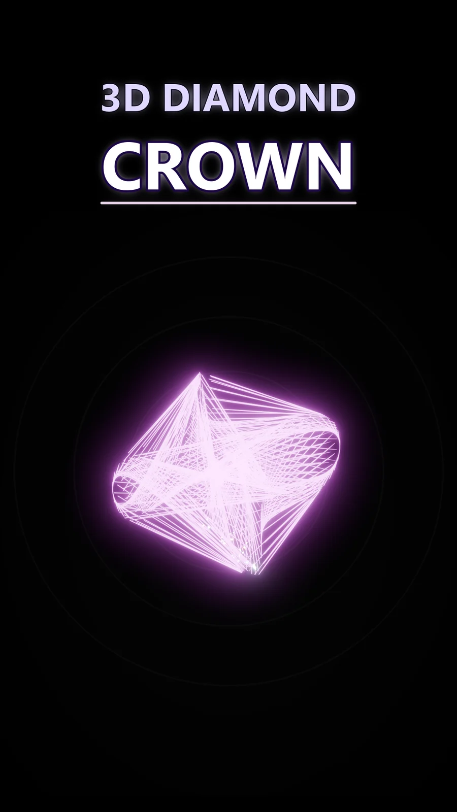 Straight Chords Weave a 3D Diamond Crown
