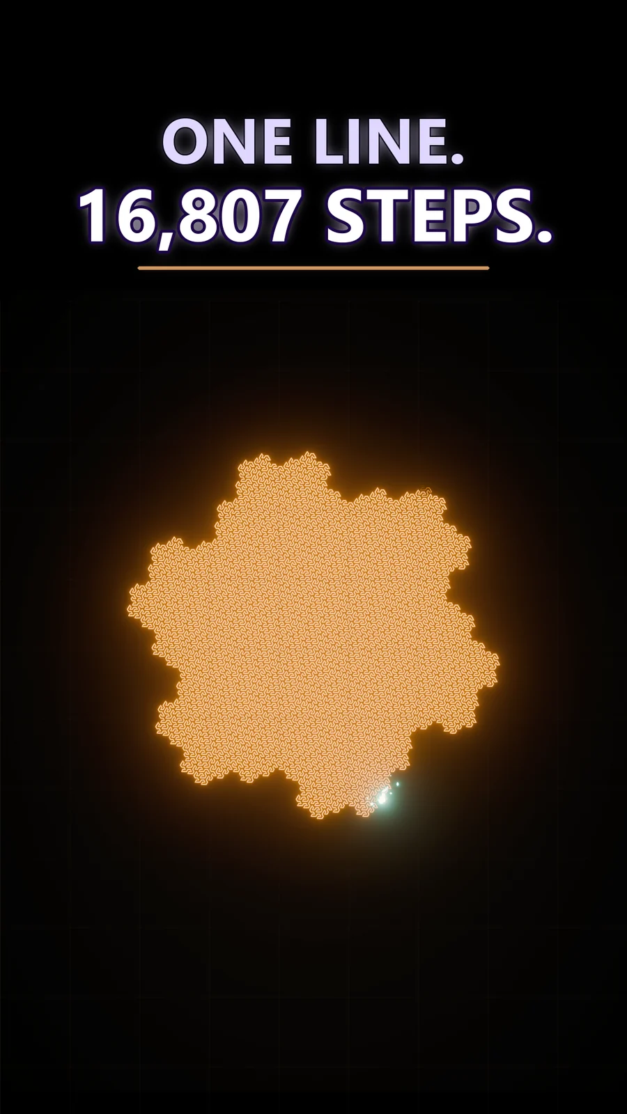 16,807 Steps Grow a Fractal Continent