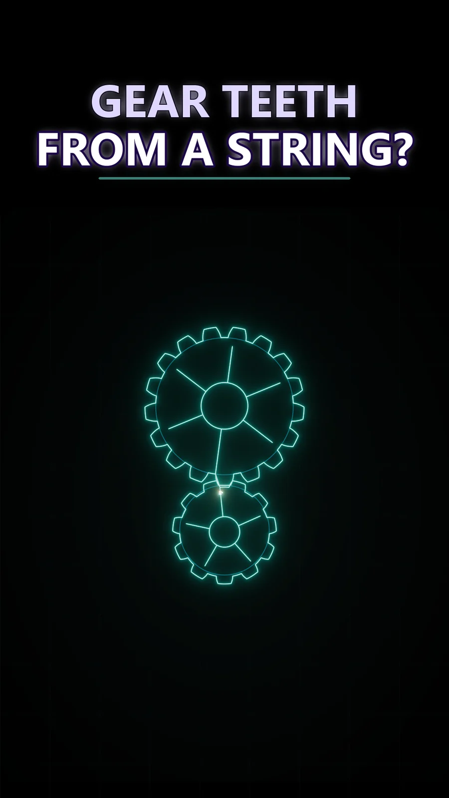 One Unwinding String Becomes Two Gears