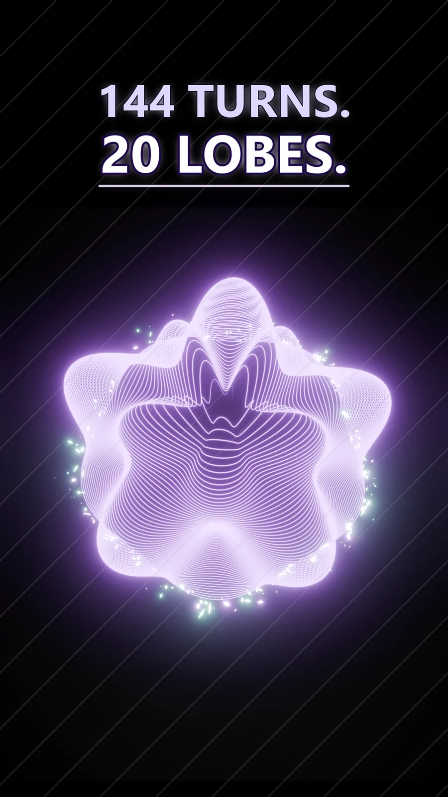 144 Turns Weave a 20-Lobed Sphere