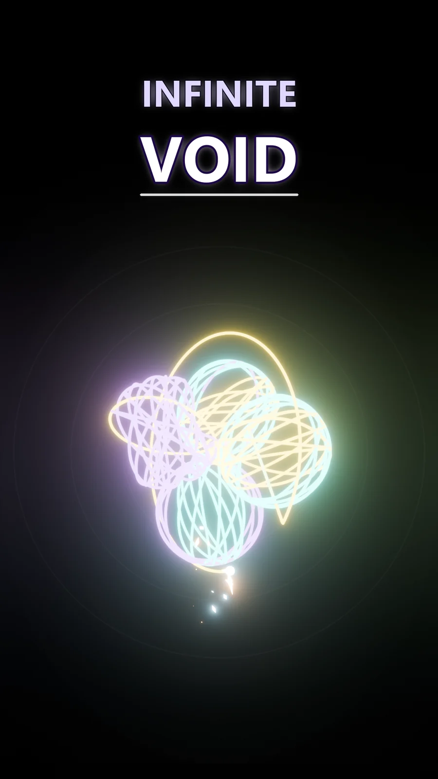 Three Spheres Trap an Infinite Void