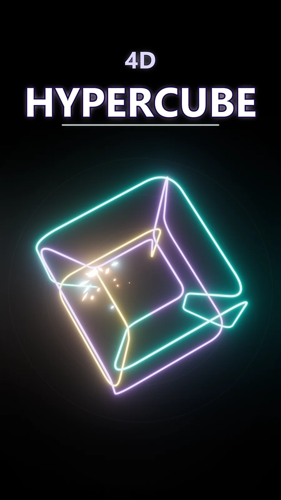One Line Folds a 4D Hypercube